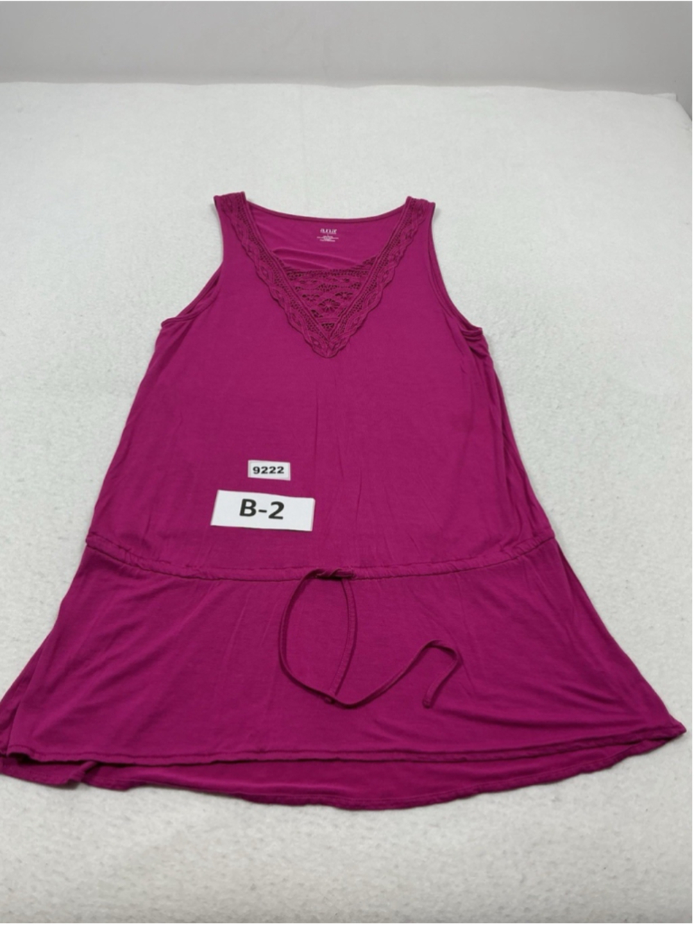 Womans Ana Sleeveless Pullover Tank Top Large Fuchsia
